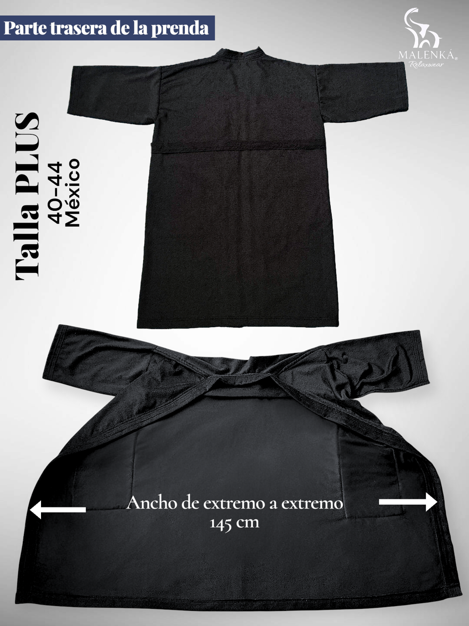 BATA DE BAÑO EXTRA GRANDE UNISEX ABSORBENTE BASIC