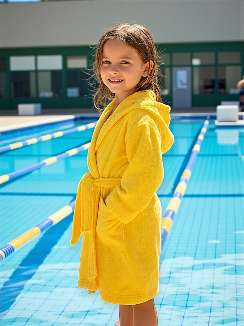 BATA DE BAÑO INFANTIL Y JUVENIL CON BOLSILLOS Y CINTA AJUSTABLE