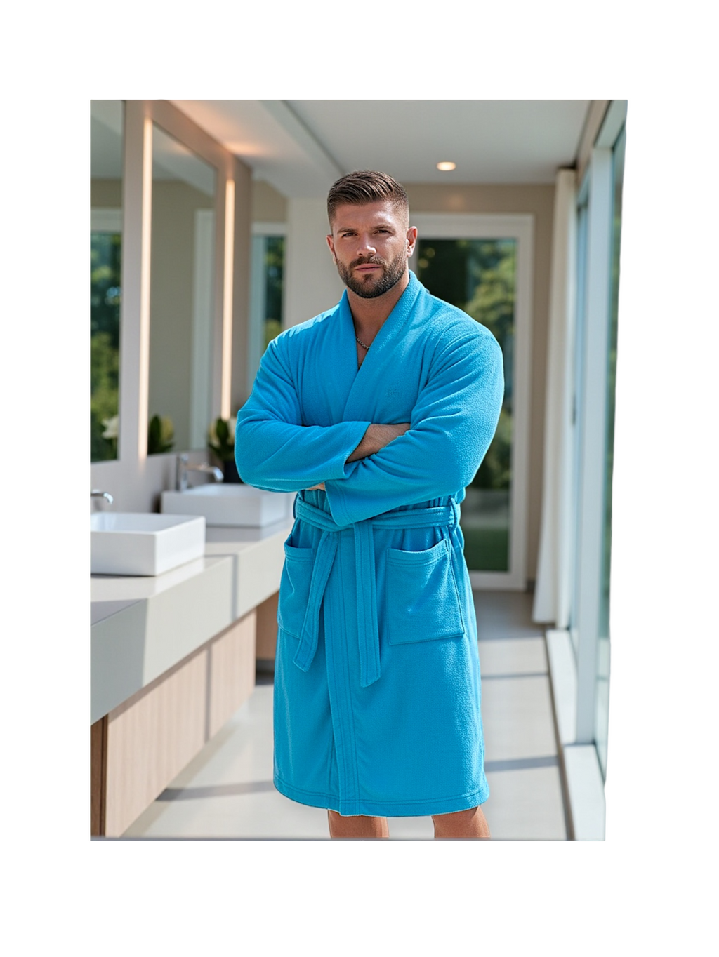 BATA DE BAÑO EXTRA GRANDE UNISEX ABSORBENTE BASIC