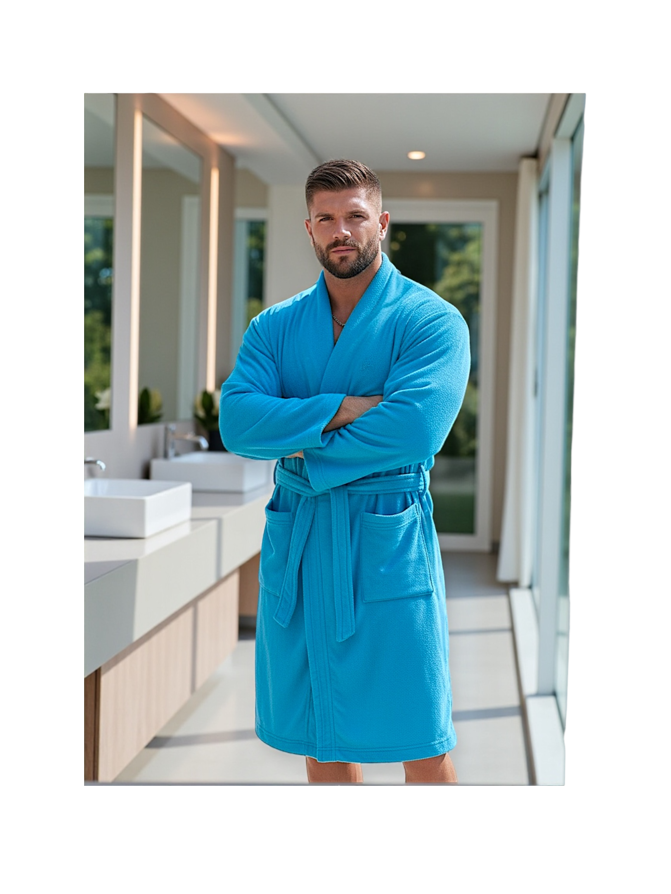 BATA DE BAÑO EXTRA GRANDE UNISEX ABSORBENTE BASIC
