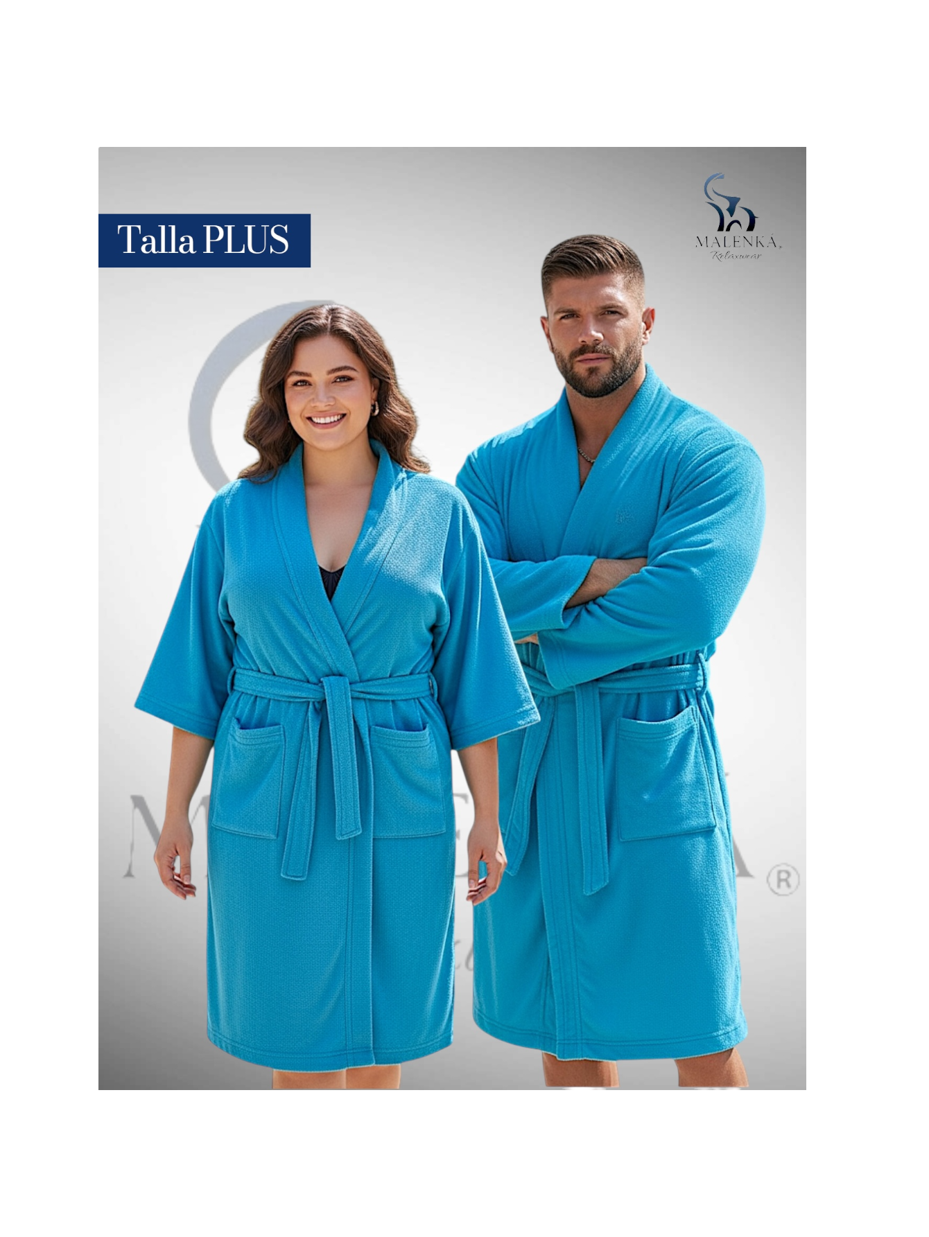 BATA DE BAÑO EXTRA GRANDE UNISEX ABSORBENTE BASIC