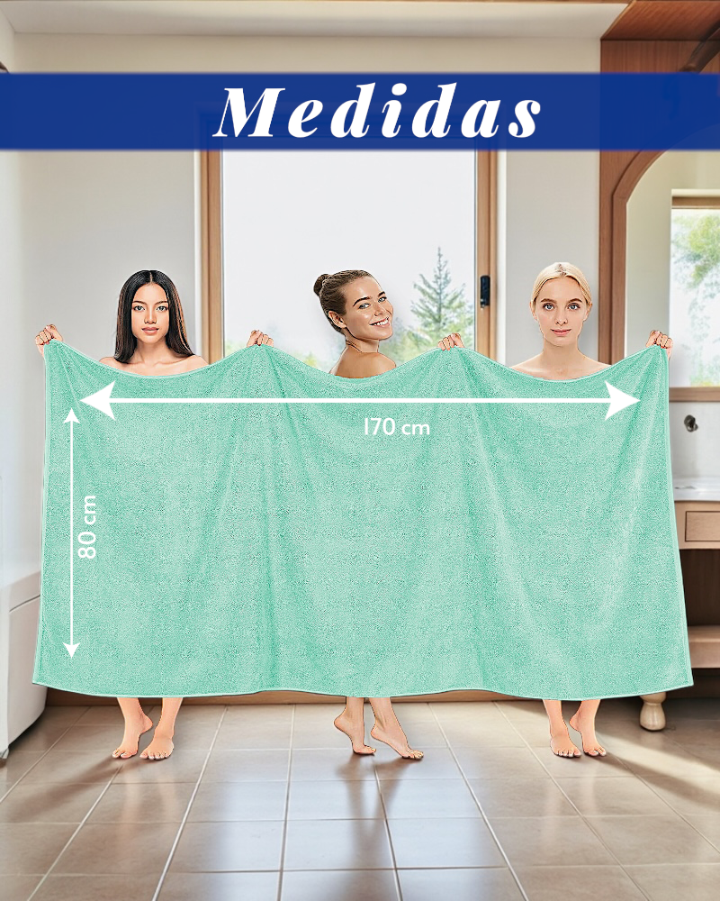 TOALLA EXTRA LARGA 170cmX80cm 100% ALGODÓN GRUESA CALIDAD PREMIUM