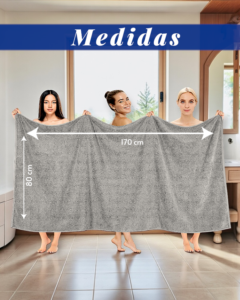 TOALLA EXTRA LARGA 170cmX80cm 100% ALGODÓN GRUESA CALIDAD PREMIUM