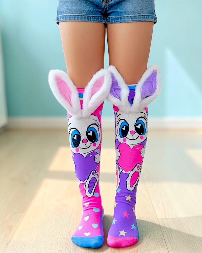 1 PAR DE CALCETA LOCA 3D PREMIUM TALLA:15-30mexico ideal para niños y adultos