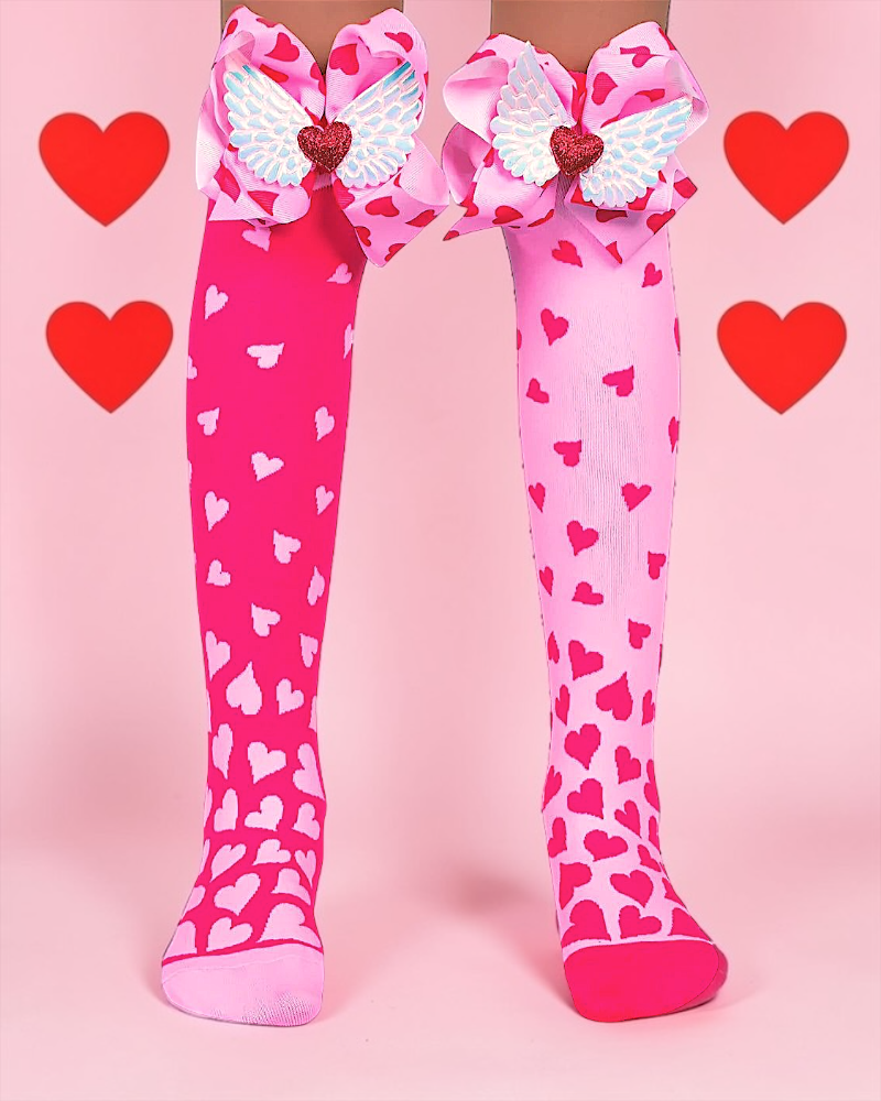 1 PAR DE CALCETA LOCA 3D PREMIUM CORAZONES TALLA:15-30mexico ideal para niños y adultos