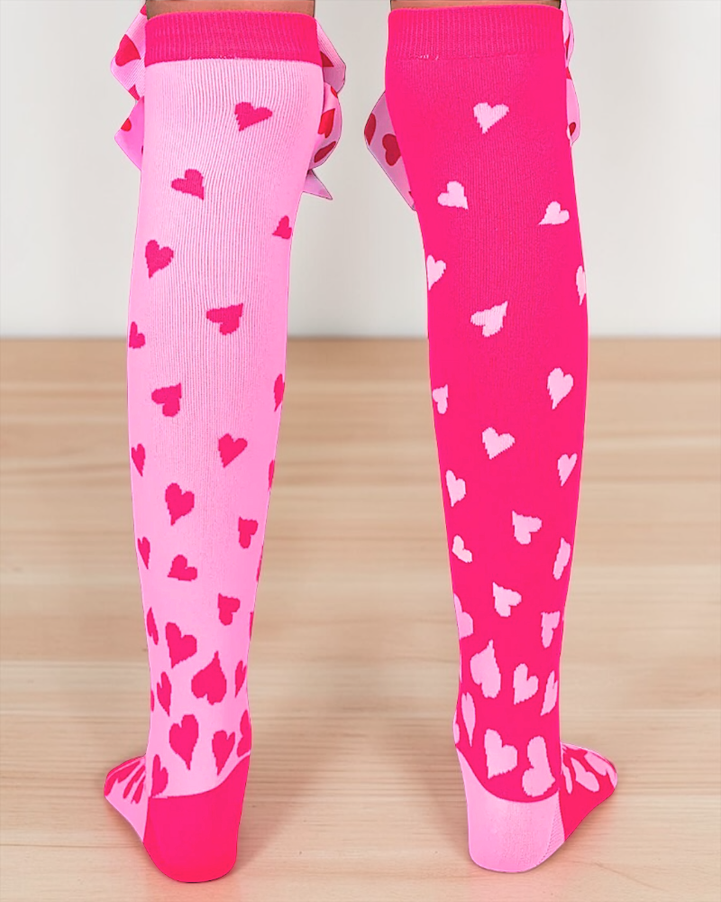 1 PAR DE CALCETA LOCA 3D PREMIUM CORAZONES TALLA:15-30mexico ideal para niños y adultos