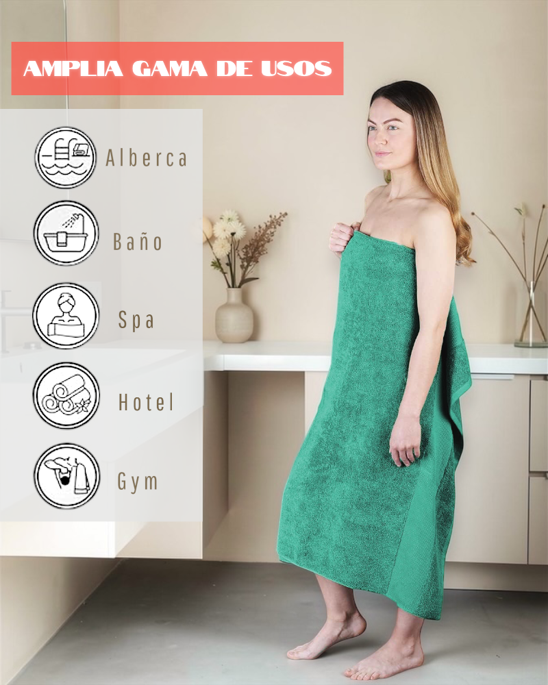 TOALLA EXTRA LARGA 170cmX80cm 100% ALGODÓN GRUESA CALIDAD PREMIUM
