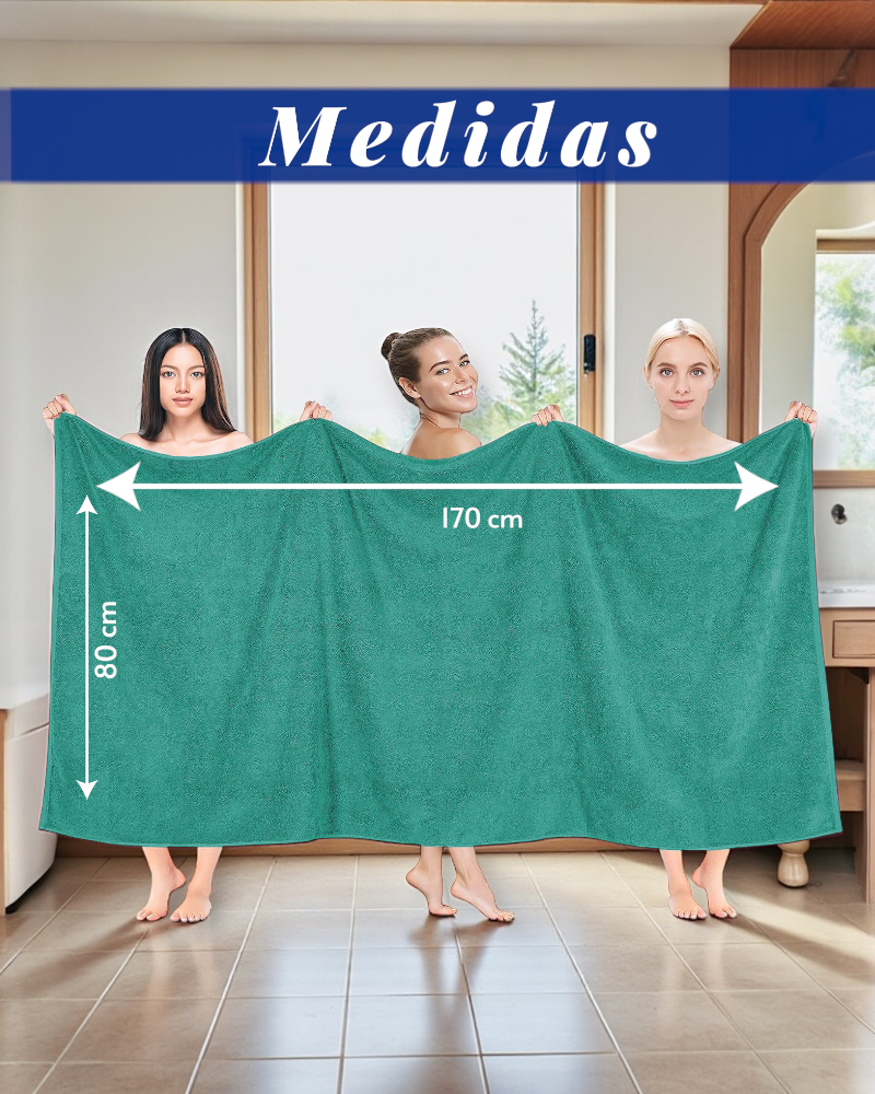 TOALLA EXTRA LARGA 170cmX80cm 100% ALGODÓN GRUESA CALIDAD PREMIUM