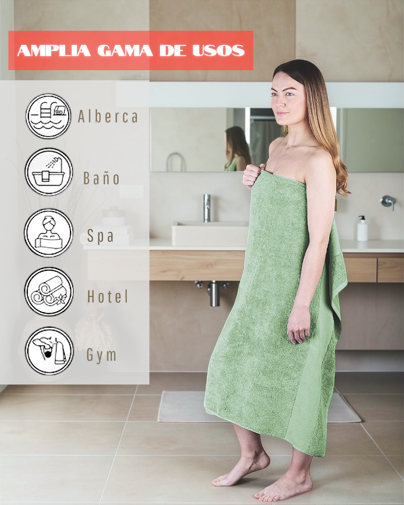 TOALLA EXTRA LARGA 170cmX80cm 100% ALGODÓN GRUESA CALIDAD PREMIUM