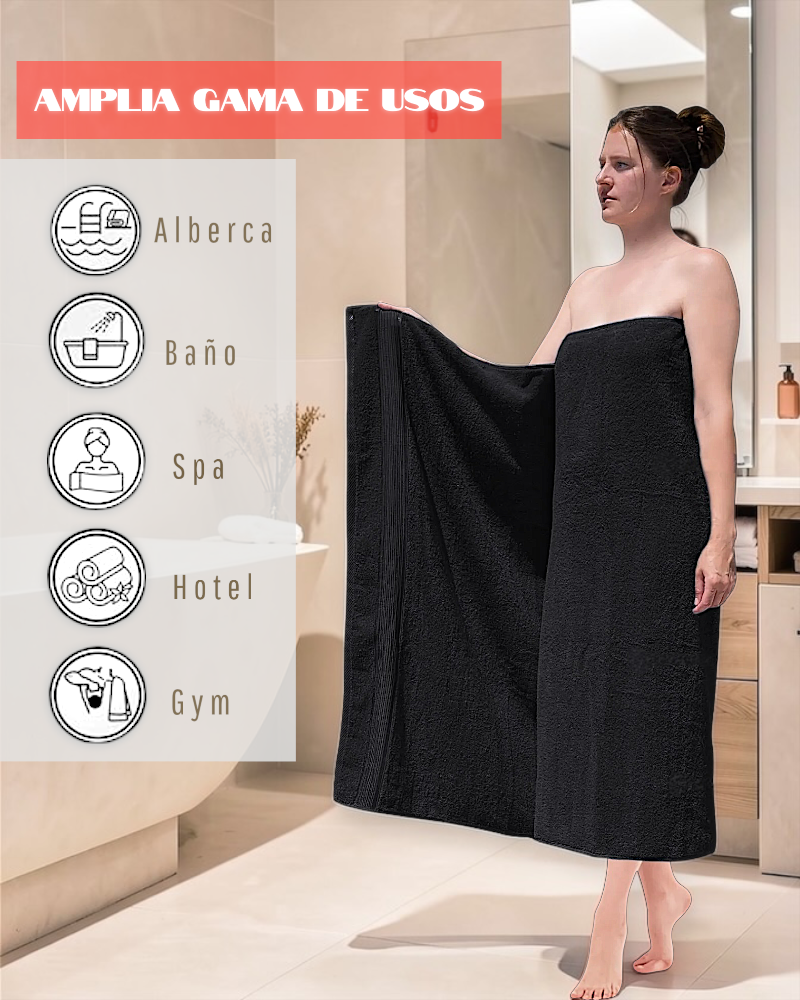TOALLA EXTRA LARGA 170cmX80cm 100% ALGODÓN GRUESA CALIDAD PREMIUM