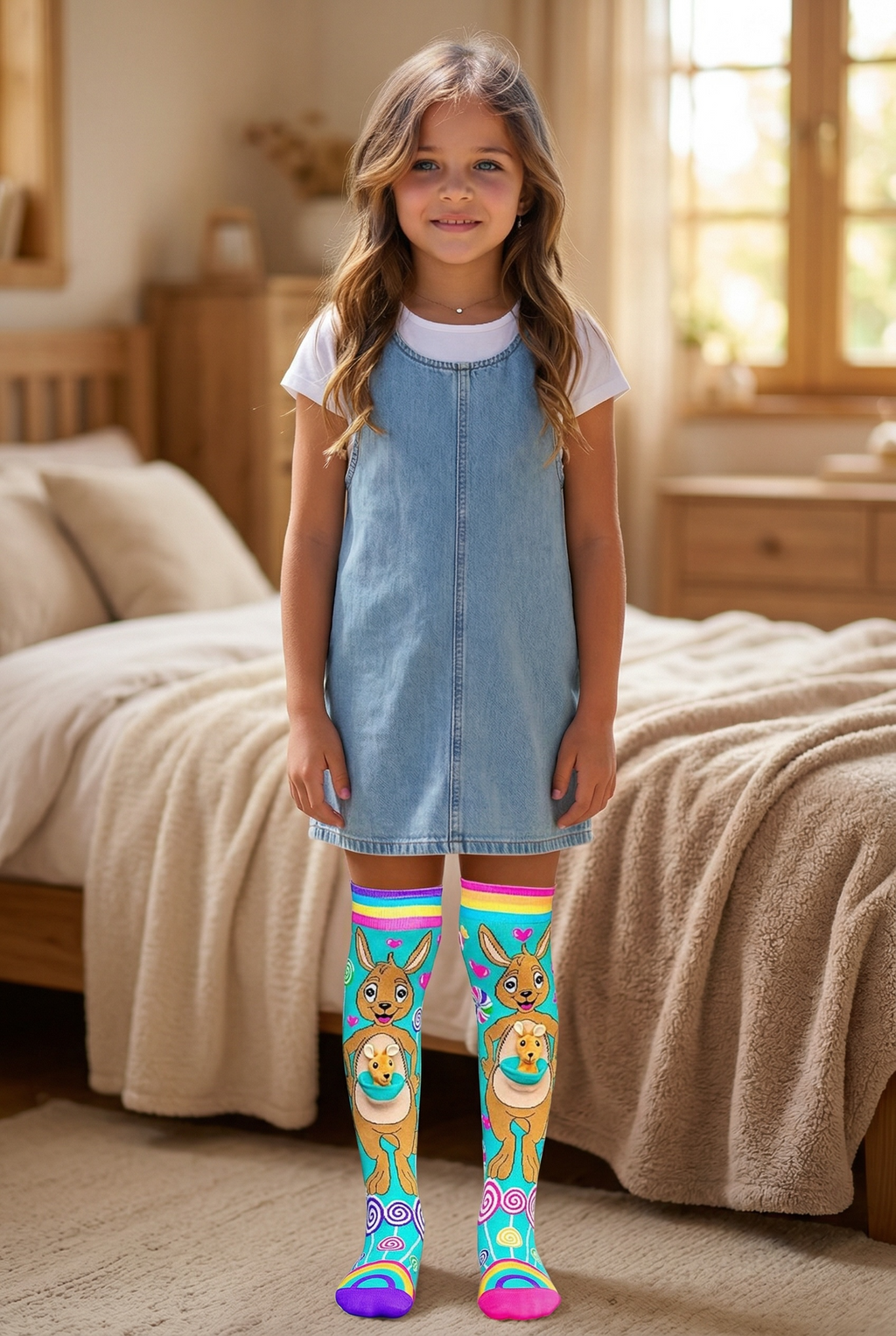 12 PARES DE CALCETA LOCA TALLA 1 A 5 AÑOS (13 a 20cm) un solo diseño KANGURO