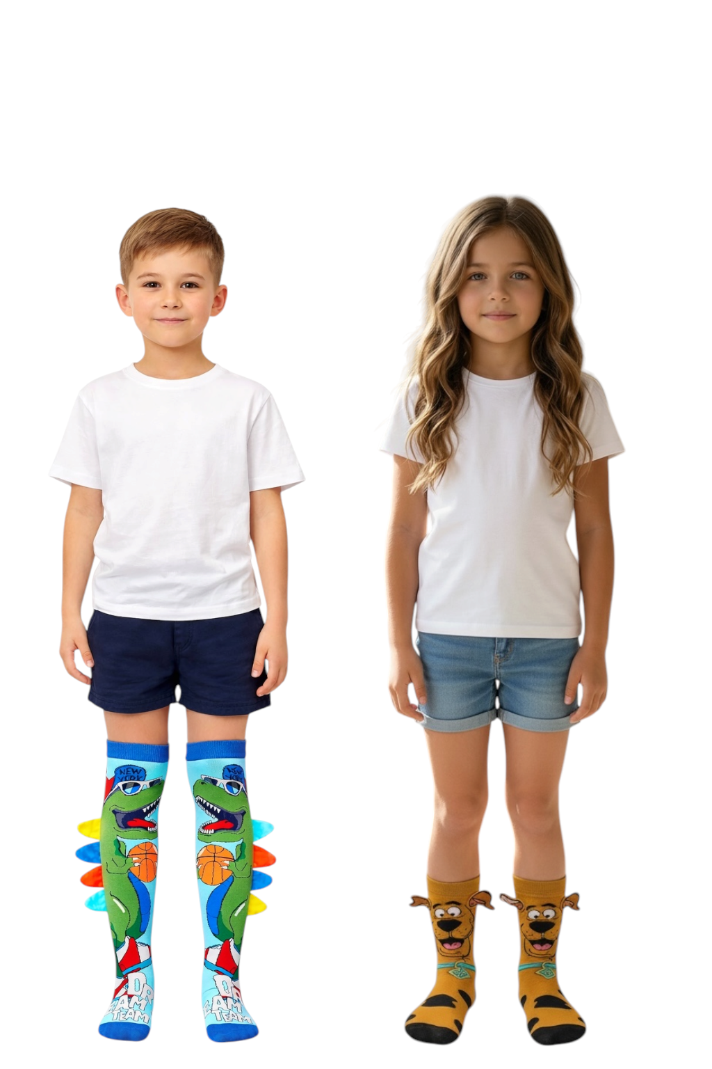 12 PARES DE CALCETA LOCA TALLA 1 A 5 AÑOS (13 a 20cM) 6 PARES DINOSAURIO Y 6PARES SCOOBY DOO